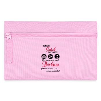 Glück Borkum - Federtasche - Rosa - Vorne