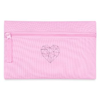 graphic heart black - Pencil Case - pink - Front