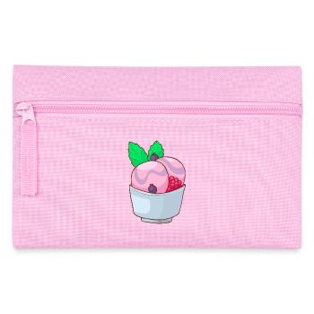 Eis Speiseeis Eiskrem Eiscreme Kugeleis Eisbecher - Federtasche - Rosa - Vorne