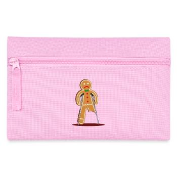 Verletzter Lebkuchenann (rot) - Federtasche - Rosa - Vorne