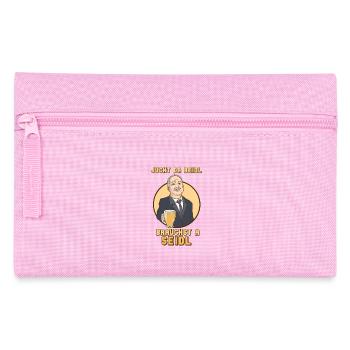 Witziger Spruch: Juckt da Beidl, brauchst a Seidl - Federtasche - Rosa - Vorne
