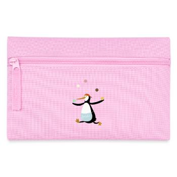 Pinguin jongliert Eis - Federtasche - Rosa - Vorne
