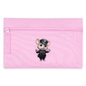 Mäuse Polizistin - Federtasche - Rosa - Vorne