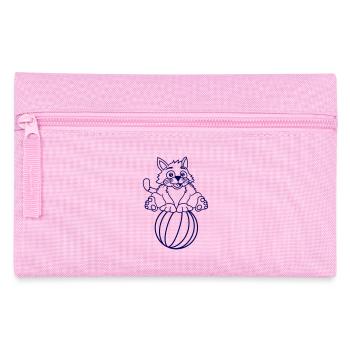 Circus Cat Balanced Beach Ball Game Fun Fun - Pencil Case - pink - Front