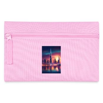 Coucher de soleil sur la ville de Dubaï - Trousse - rose - Devant