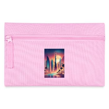Buntes östliches Stadtbild - Federtasche - Rosa - Vorne