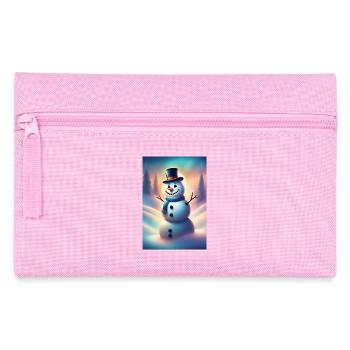 Bonhomme de neige hivernal heureux - Trousse - rose - Devant