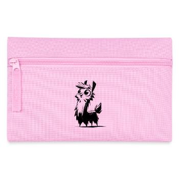 Baby Lama Kinder Cartoon Bleistiftskizze - Federtasche - Rosa - Vorne