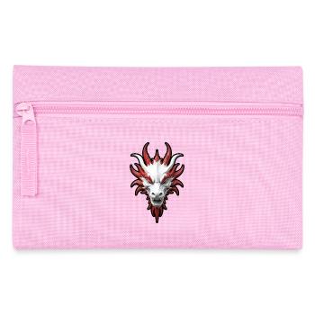 Red and White Dragon Head - Pencil Case - pink - Front