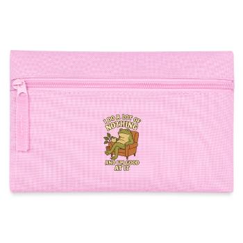 Cozy Lazy Frog Coffee - Pencil Case - pink - Front