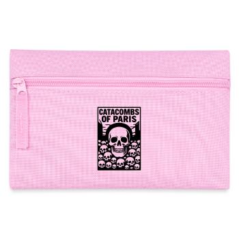 Katakomben von Paris Gebeine Beinhaus - Federtasche - Rosa - Vorne