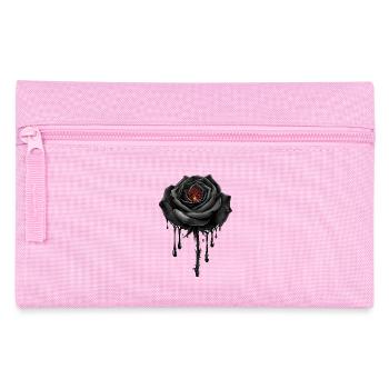 Black Rose Candle Gothic Floral Design - Federtasche - Rosa - Vorne