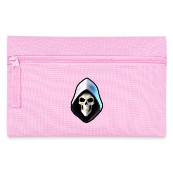 Schädel in Kapuzenrobe - Federtasche - Rosa - Vorne
