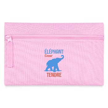 Tender Heart Elephant - Pencil Case - pink - Front