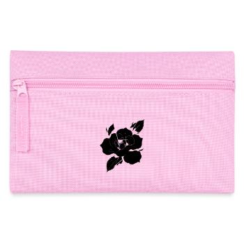 Fragmentierte schwarze Rose - Federtasche - Rosa - Vorne