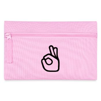 OK Handzeichen – Perfect Symbol - Federtasche - Rosa - Vorne