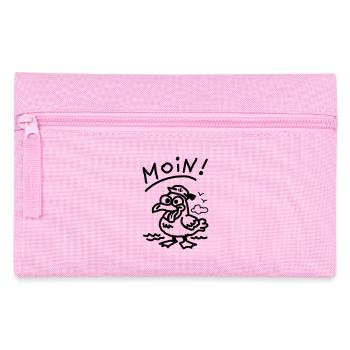 Moin dämliche Möwe witzige Möwe meer urlaub strand - Federtasche - Rosa - Vorne