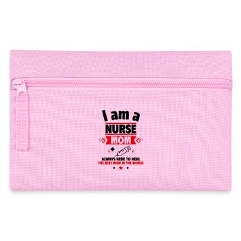Mom Nurse, Mother's Day Gift - Pencil Case - pink - Front