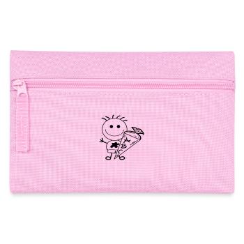Schulkind Strichmännchen - Federtasche - Rosa - Vorne