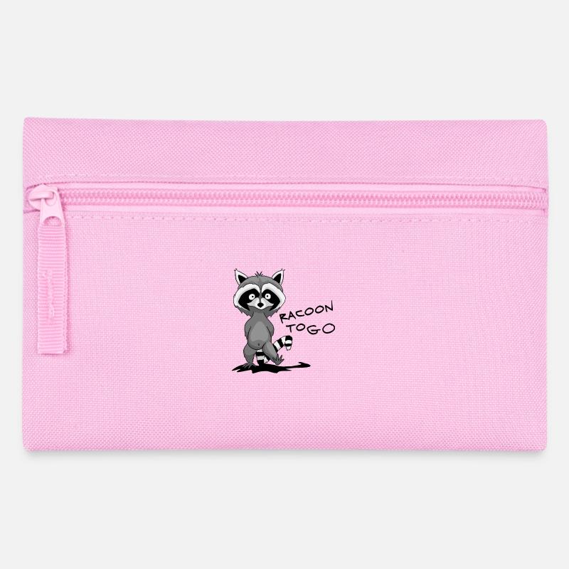 Racoon to go - Federtasche - Rosa