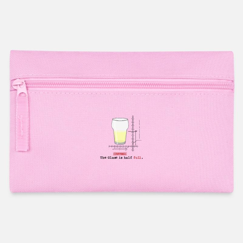 Glass is half full - Pencil Case - pink