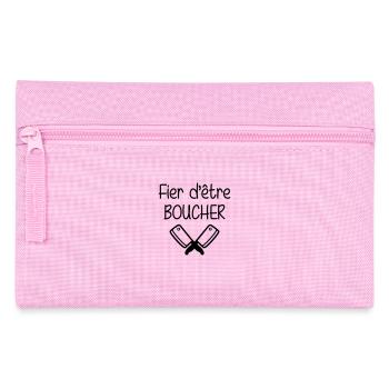 Fier d'être Boucher - Trousse - rose - Devant