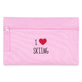 Skifahren Skifahrer Sport Ski Spieler - Federtasche - Rosa - Vorne