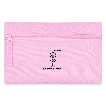Strichmännchen hört schlecht - Federtasche - Rosa - Vorne