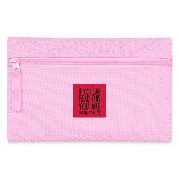 Mundschutz lustig Spruch - lustige Sprüche - Federtasche - Rosa - Vorne