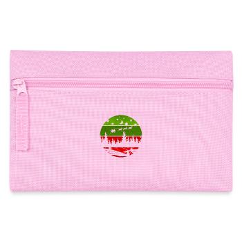 Weihnachtsmuster - Vintage Weihnachten rote und grüne Bäume - Federtasche - Rosa - Vorne