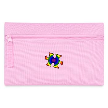 Rainbow puzzle piece - Pencil Case - pink - Front