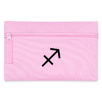 Sternzeichen Schütze, exklusives T-Shirt Design - Federtasche - Rosa - Vorne