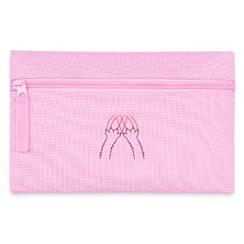 Katzen Klauen Pfote Tatzen Kralle Kratzer Streifen - Federtasche - Rosa - Vorne