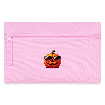 Cooler Kürbis mit Sonnenbrille - Federtasche - Rosa - Vorne