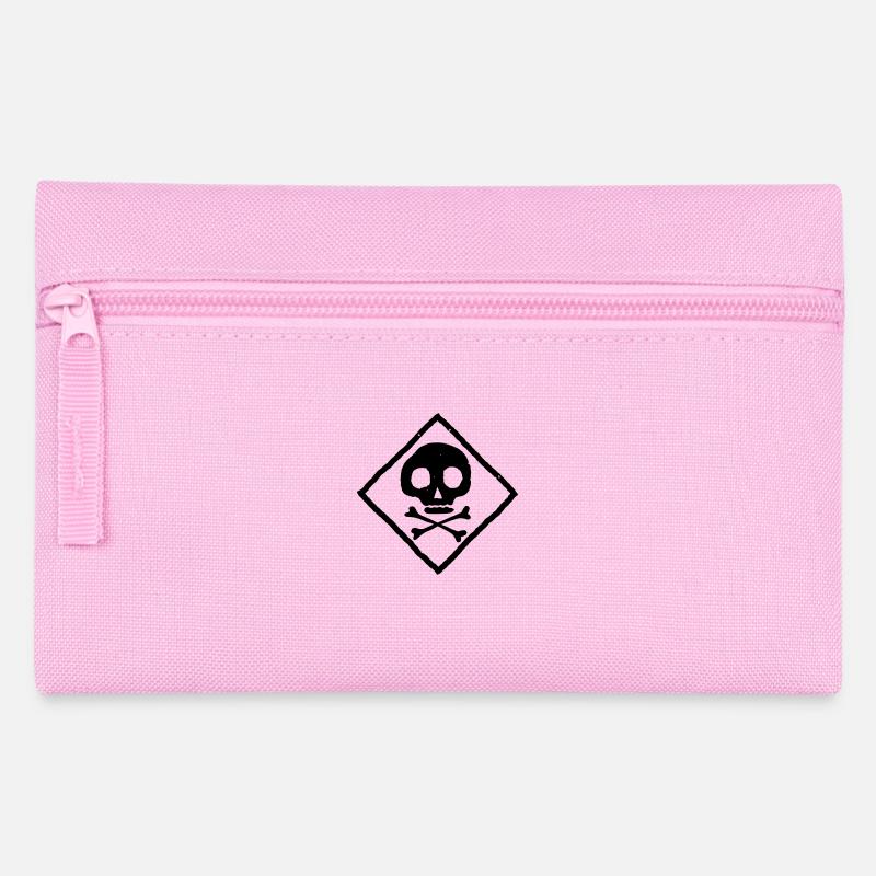 Crâne et os - Trousse - rose