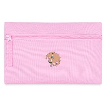 Lion se mordant la langue - Trousse - rose - Devant