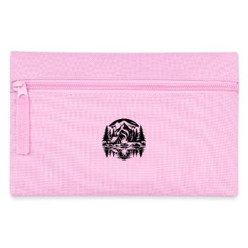 Romantisches Camping am See im Wald - Federtasche - Rosa - Vorne