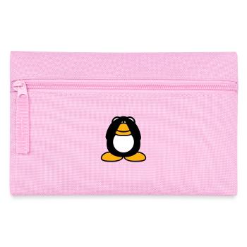 Pingouin ne voit rien aveugle Les mains couvrent les yeux - Trousse - rose - Devant