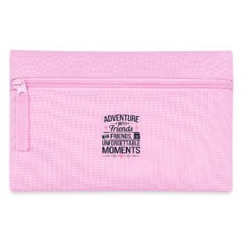 Adventure with Friends citation de voyage art texte - Trousse - rose - Devant