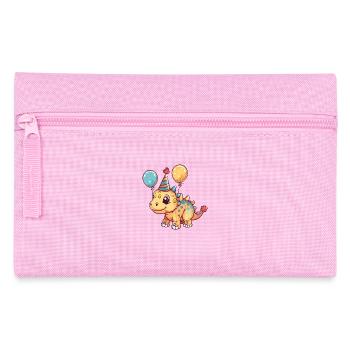 Dinosaure stégosaure anniversaire bébé - Trousse - rose - Devant