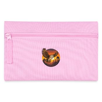 Owl at sunset - Pencil Case - pink - Front