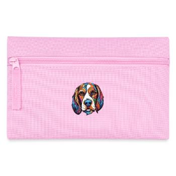 Portrait de chien beagle - Trousse - rose - Devant