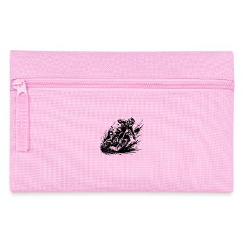 Krasse Gelände Maschine Motorsport im Dreck - Federtasche - Rosa - Vorne