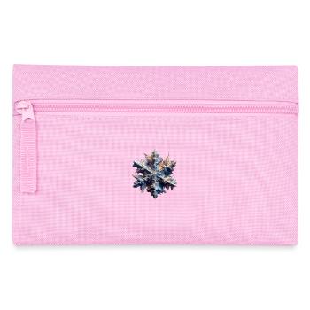 Abstrakte Darstellung einer Schneeflocke - Federtasche - Rosa - Vorne