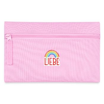 LOVE + RAINBOW - Pencil Case - pink - Front