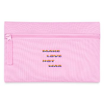 Make Love Not War – LGBTQ+ Pride Edition🌈 - Pencil Case - pink - Front