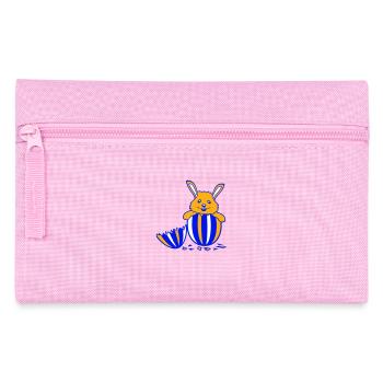 Hase Osterei Ostern Osterhase geschlüpft Baby Kind - Federtasche - Rosa - Vorne