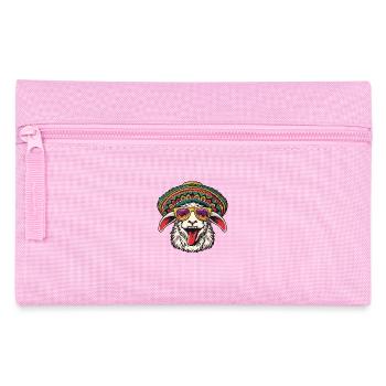 Schaf Comic Lustig Sombrero - Federtasche - Rosa - Vorne