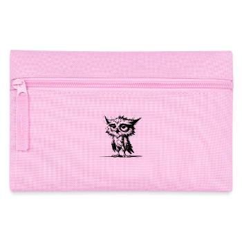 Sleepy owl and grumpy night watchwoman - Pencil Case - pink - Front
