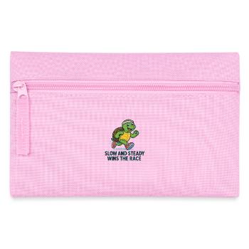 Funny Turtle Running Shirt – Slow & Steady - Pencil Case - pink - Front